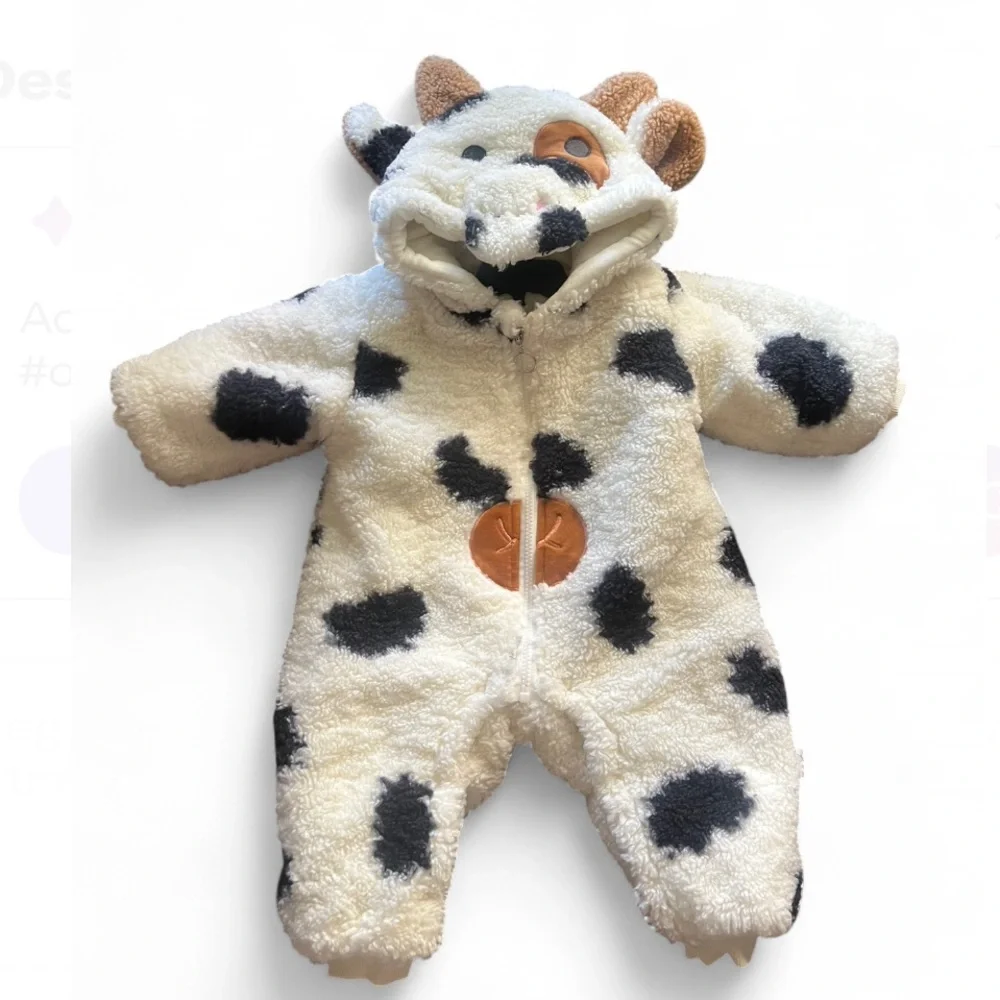 Adorable Cow Print Baby Onesie